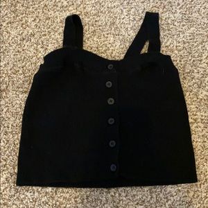 Brandy cropped black tank